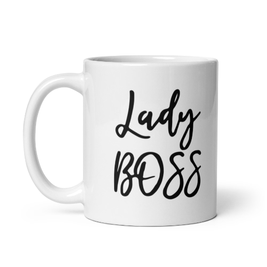 Lady BOSS White Glossy Mug