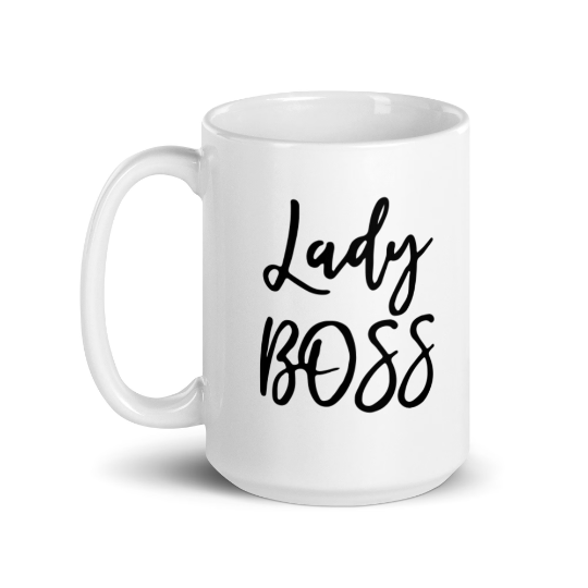 Lady BOSS White Glossy Mug